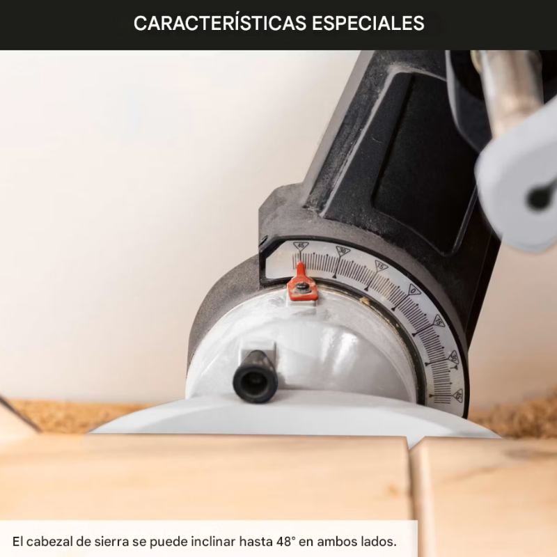 Sierra Ingleteadora Telescópica Dual 12" 2000W Láser Scheppach Black Edition — vista 16