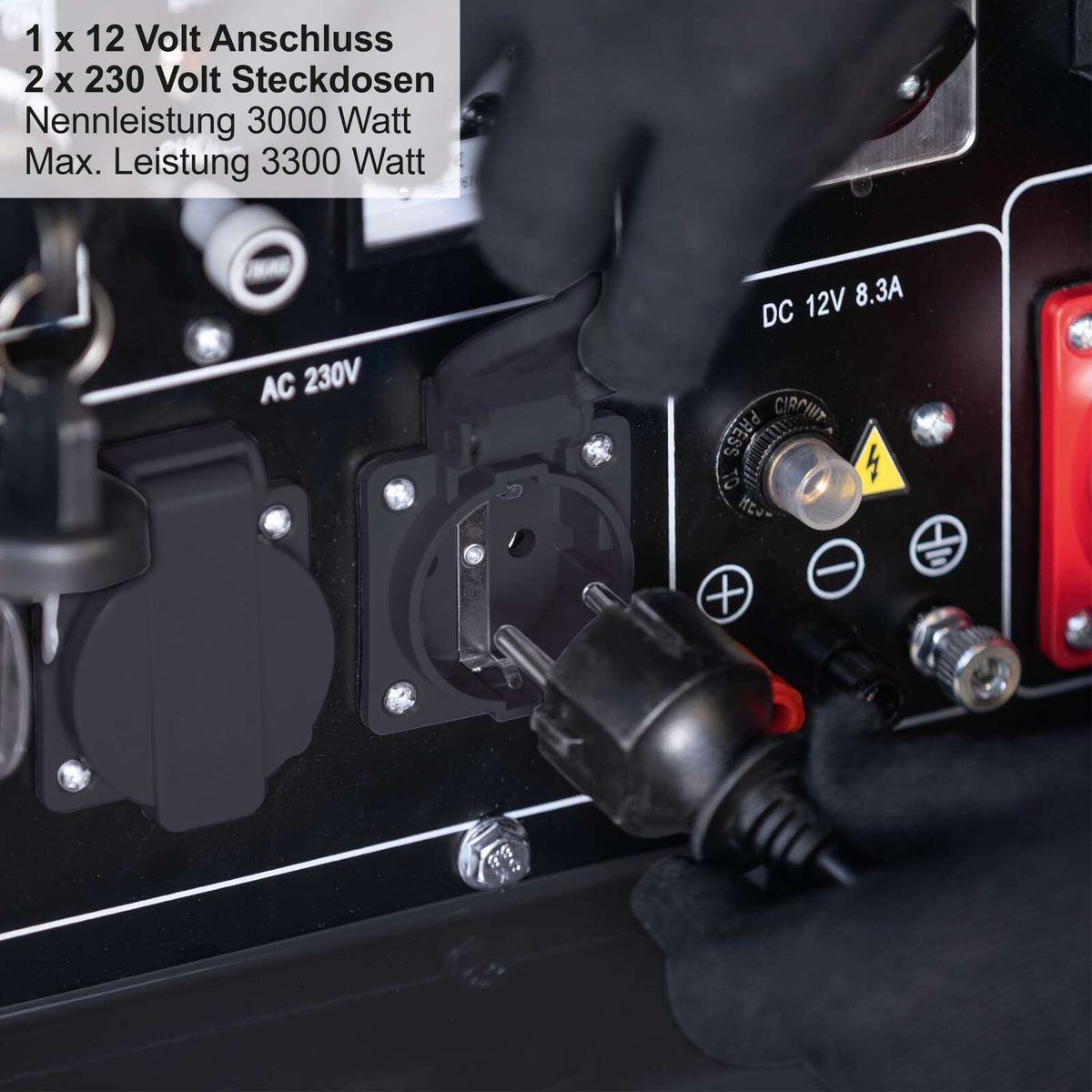 Generador Diésel 5000W Scheppach Black Edition - Trifásico y Monofásico, Arranque Eléctrico — vista 10