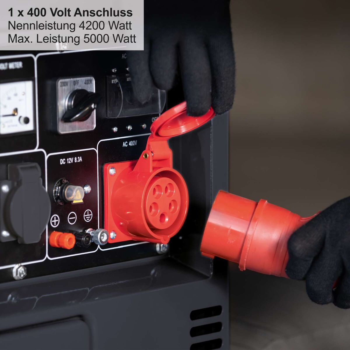 Generador Diésel 5000W Scheppach Black Edition - Trifásico y Monofásico, Arranque Eléctrico — vista 11