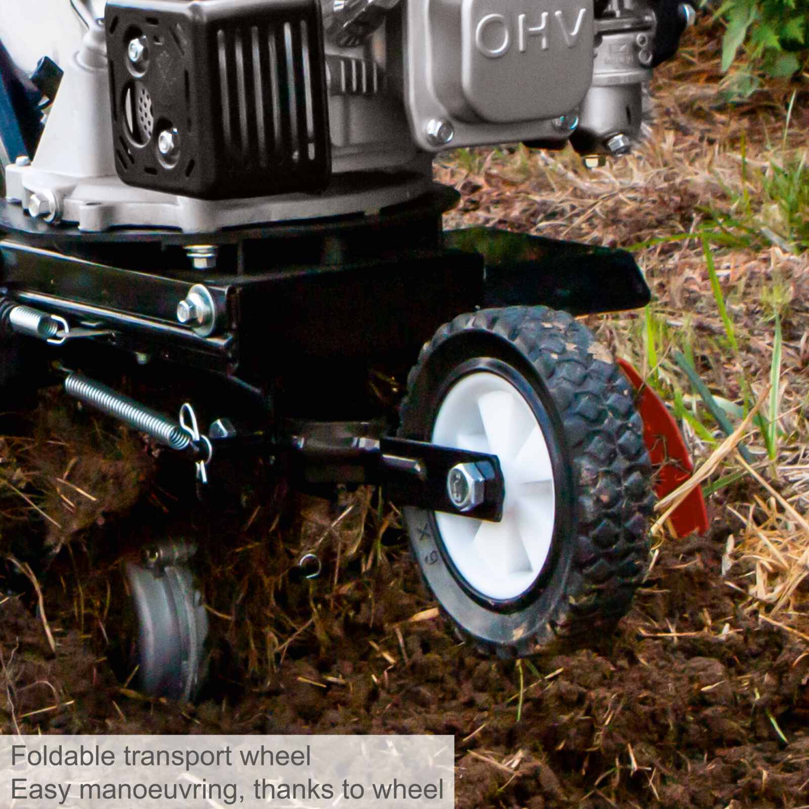 Motocultivador MTP560 | 3,7HP | 4 Tiempos | - Scheppach — vista trasera