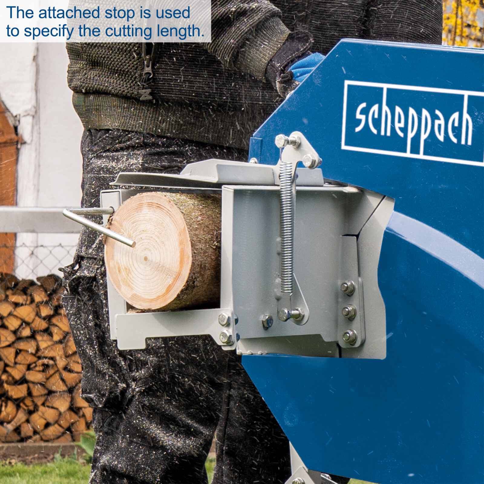 Cortadora de Leña Eléctrica 2200W Scheppach HS410 - Sierra Trozadora — componentes