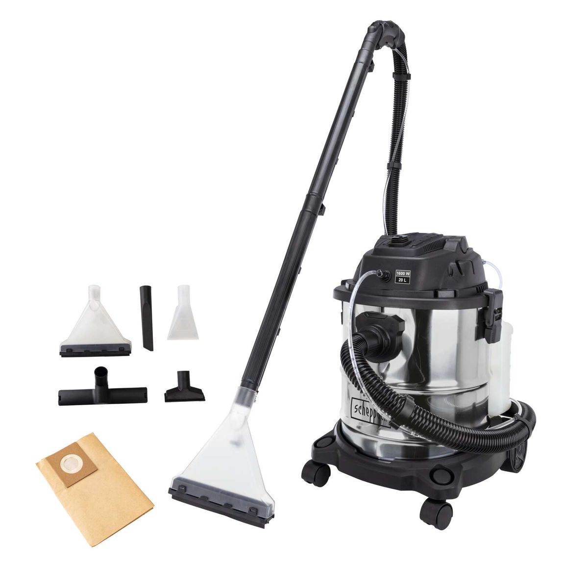 Aspiradora Lava-Alfombras 5 en 1 CUC20-BE Scheppach Black Edition - 1600W — vista frontal
