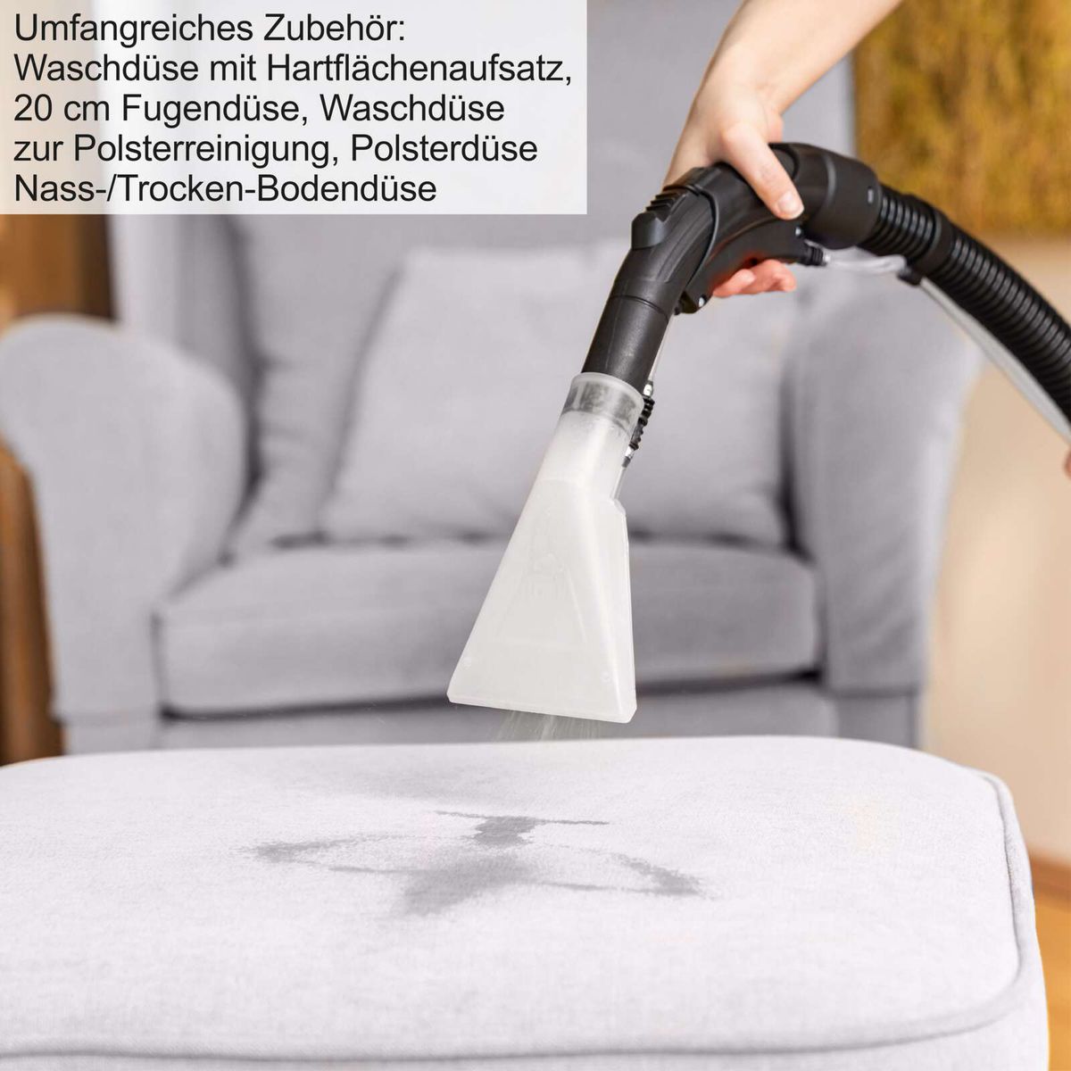 Aspiradora Lava-Alfombras 5 en 1 CUC20-BE Scheppach Black Edition - 1600W — vista 9