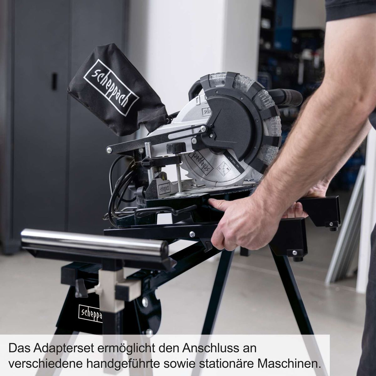 Base Universal para Sierra Ingletadora UUG1550-BE Scheppach Black — detalle