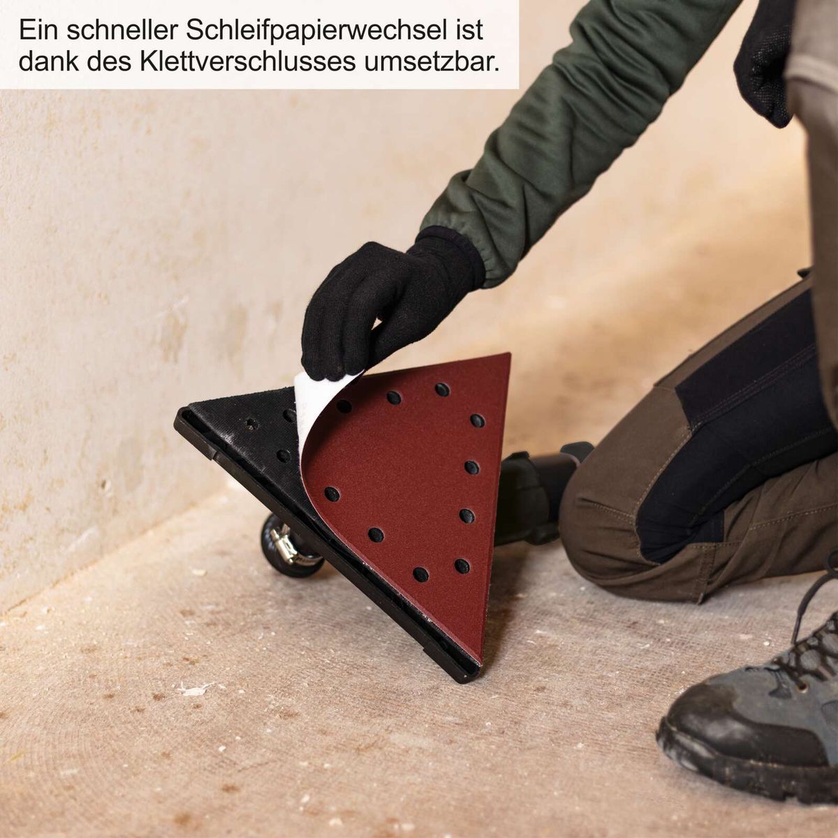 Lijadora de Pared y Techo 710W Scheppach Black Edition - Velocidad Variable, 2 Cabezales — primer plano