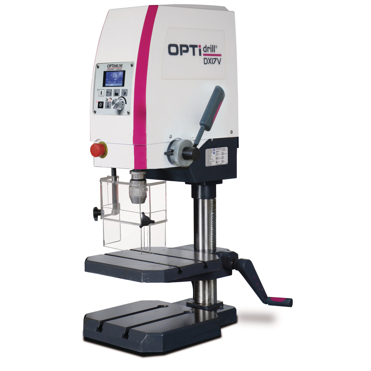 OPTIdrill DX 17V – Taladro de columna con pantalla OLED y modo roscado