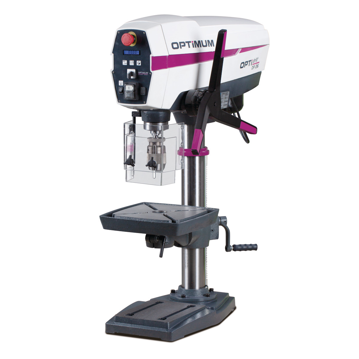 Taladro de columna Optimum OPTIdrill DP 26-T con transmisión por correa - Set taladro de columna Optimum OPTIdrill DP 26-T 400 V