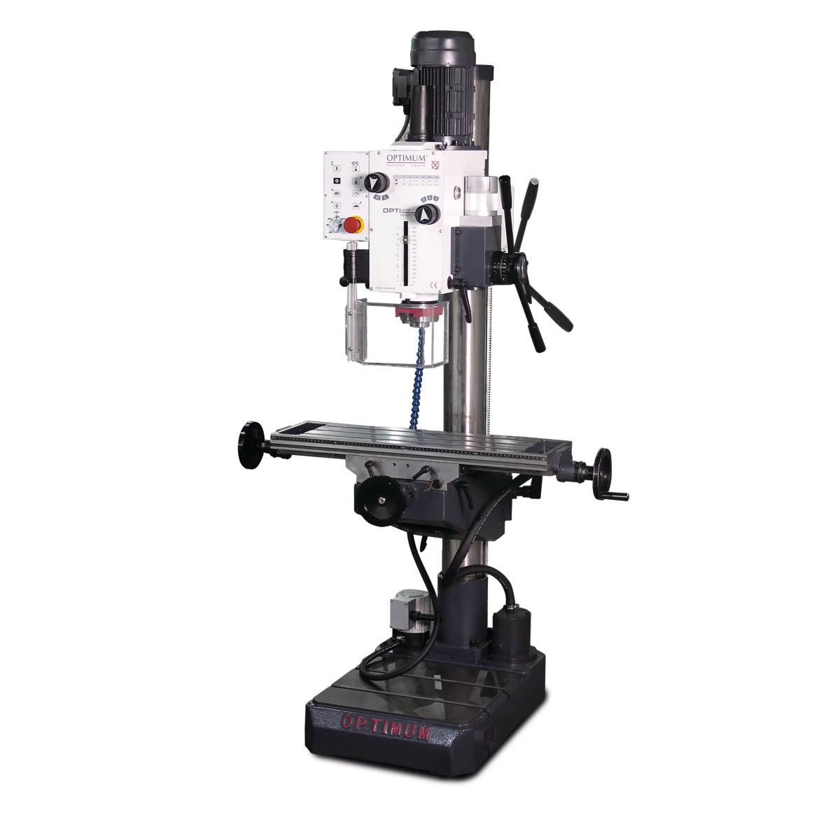 Optimum OPTIdrill DH 40CTP taladro de columna engranado con mesa cruzada