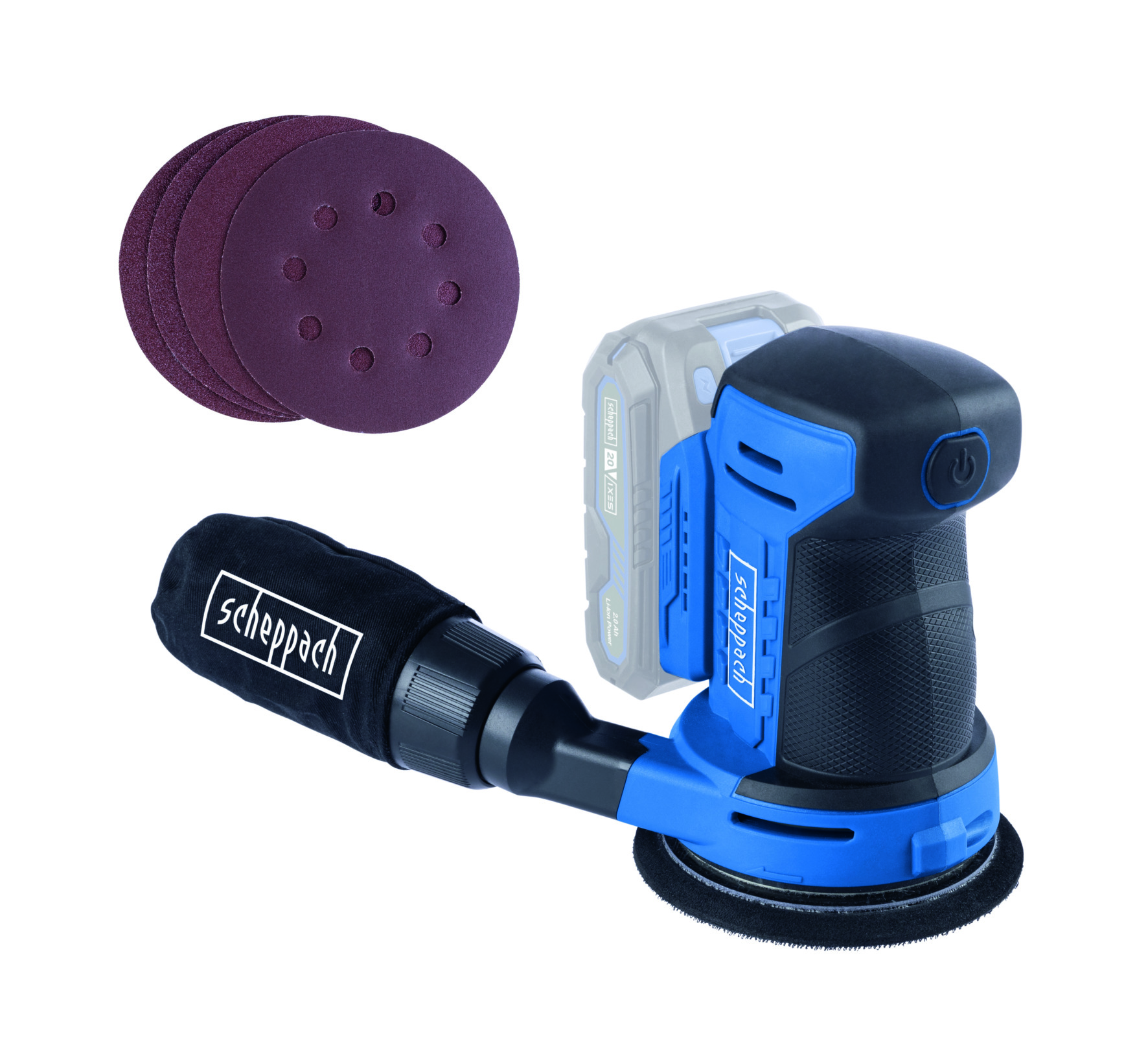 Lijadora Roto Orbital Inalámbrica 5" 20V Scheppach