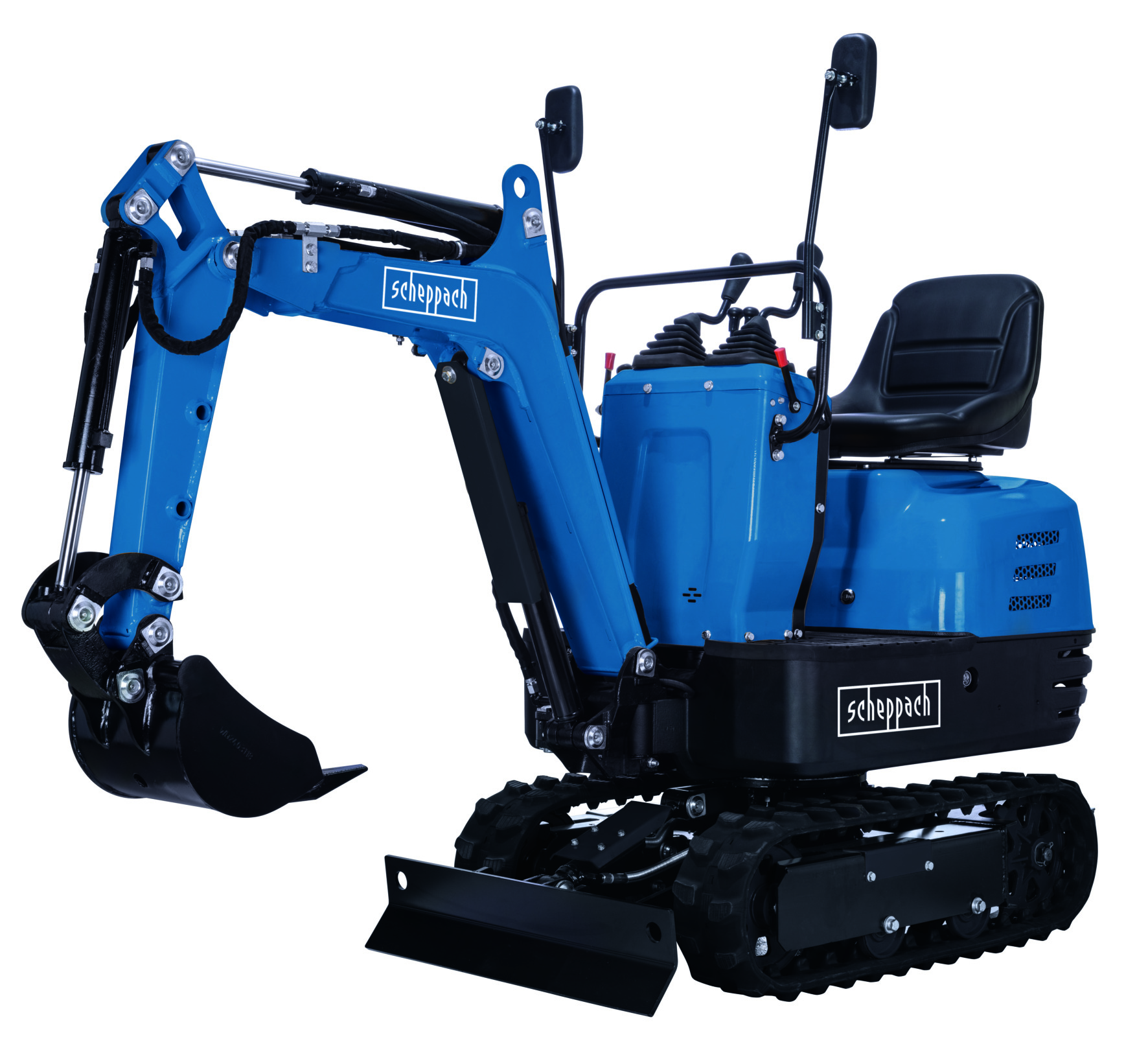 Mini Excavadora 8.5HP Orugas Scheppach - Alcance 2330mm, Miniexcavadora — perspectiva