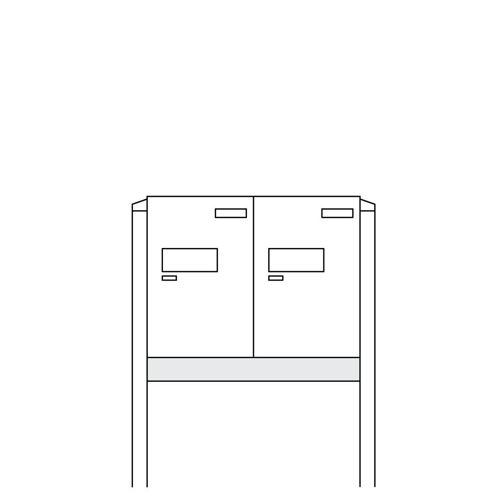 eBoxx — sistema modular para empotrar en hormigón, antracita