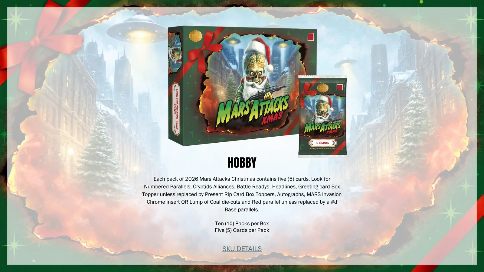 2026 Topps Mars Attacks Christmas Hobby Pack | Midwest Cards