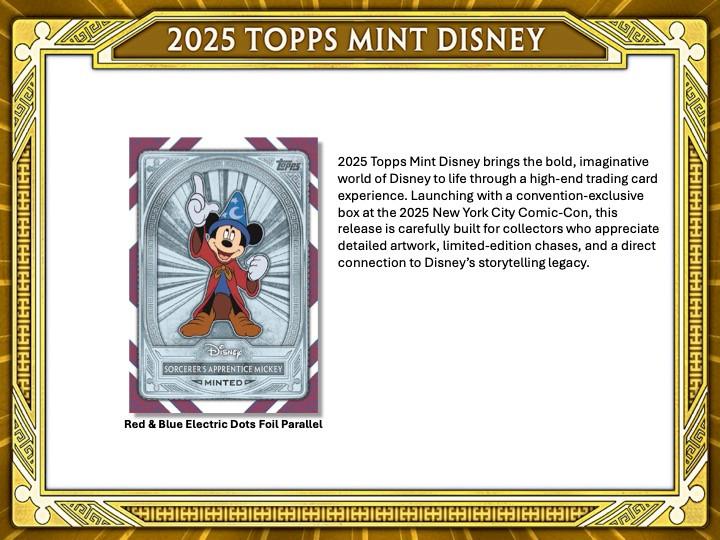 2025 Topps Disney Mint Hobby Box | Midwest Cards