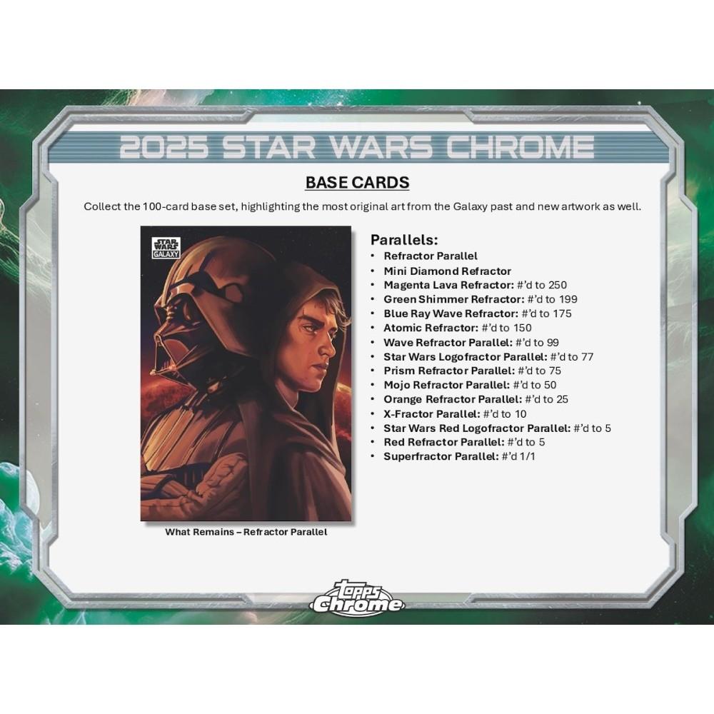 2025 Topps Star Wars Chrome Galaxy Hobby 12 Box Case | Midwest Cards