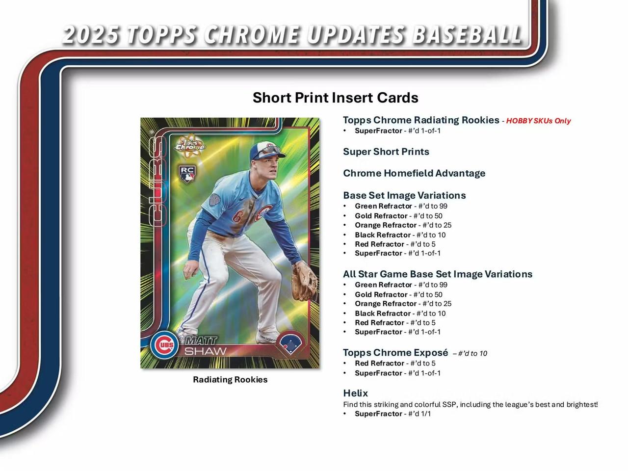 2025 Topps Chrome Update Series Baseball Breaker