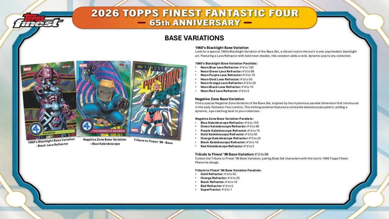 2026 Topps Finest Marvel Fantastic Four 65th Anniversary Hobby