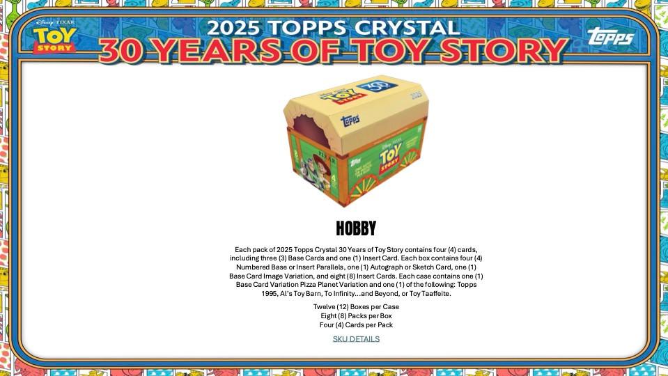 2025 Topps Crystal 30 Years Of Toy Story Hobby Box | Midwest Cards