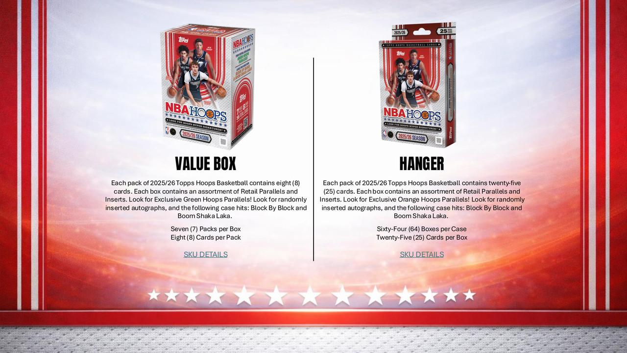 2025/26 Topps NBA Hoops Basketball Hobby Box | Midwest Cards