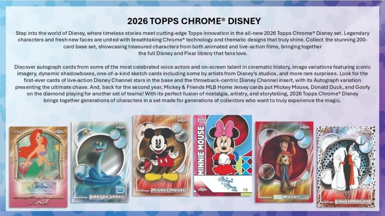 2026 Topps Chrome Disney Hobby 8 Box Case | Midwest Cards