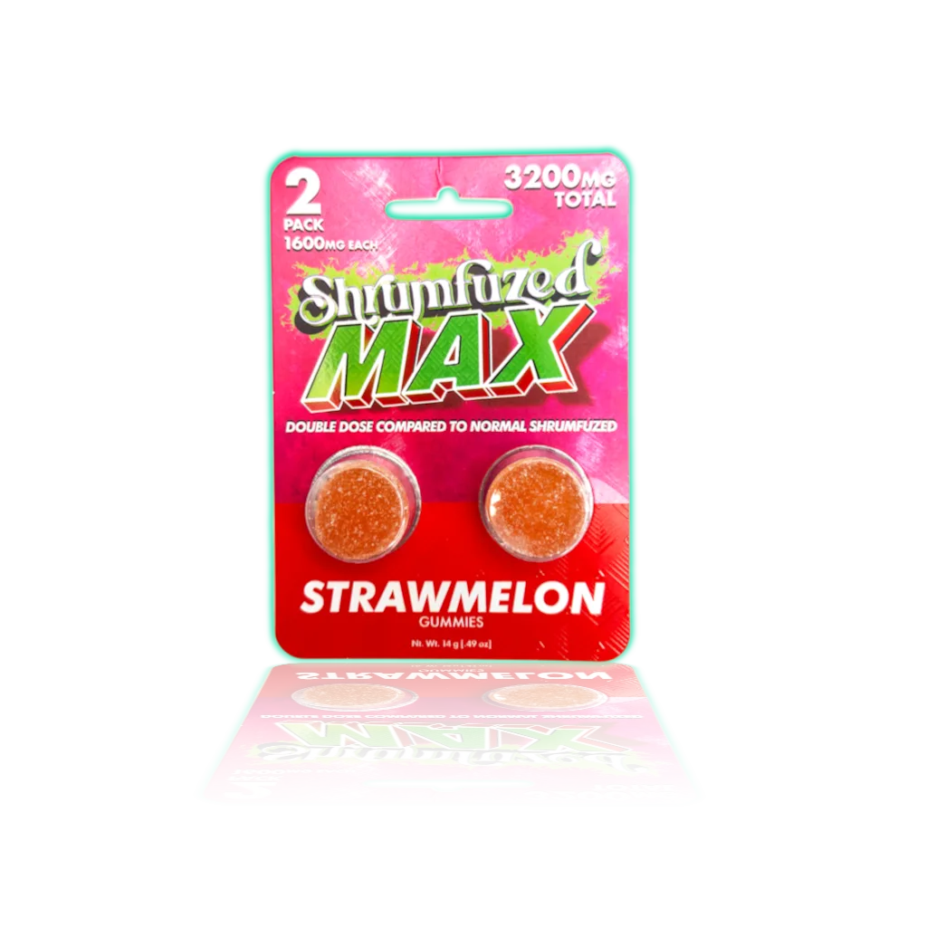 Shrumfuzed MAX Gummies 1600mg Each (2ct/pk) — Strawmelon — FUNCTIONAL MUSHROOM GUMMIES