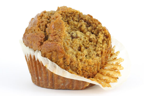 Muffin with a bite out of it