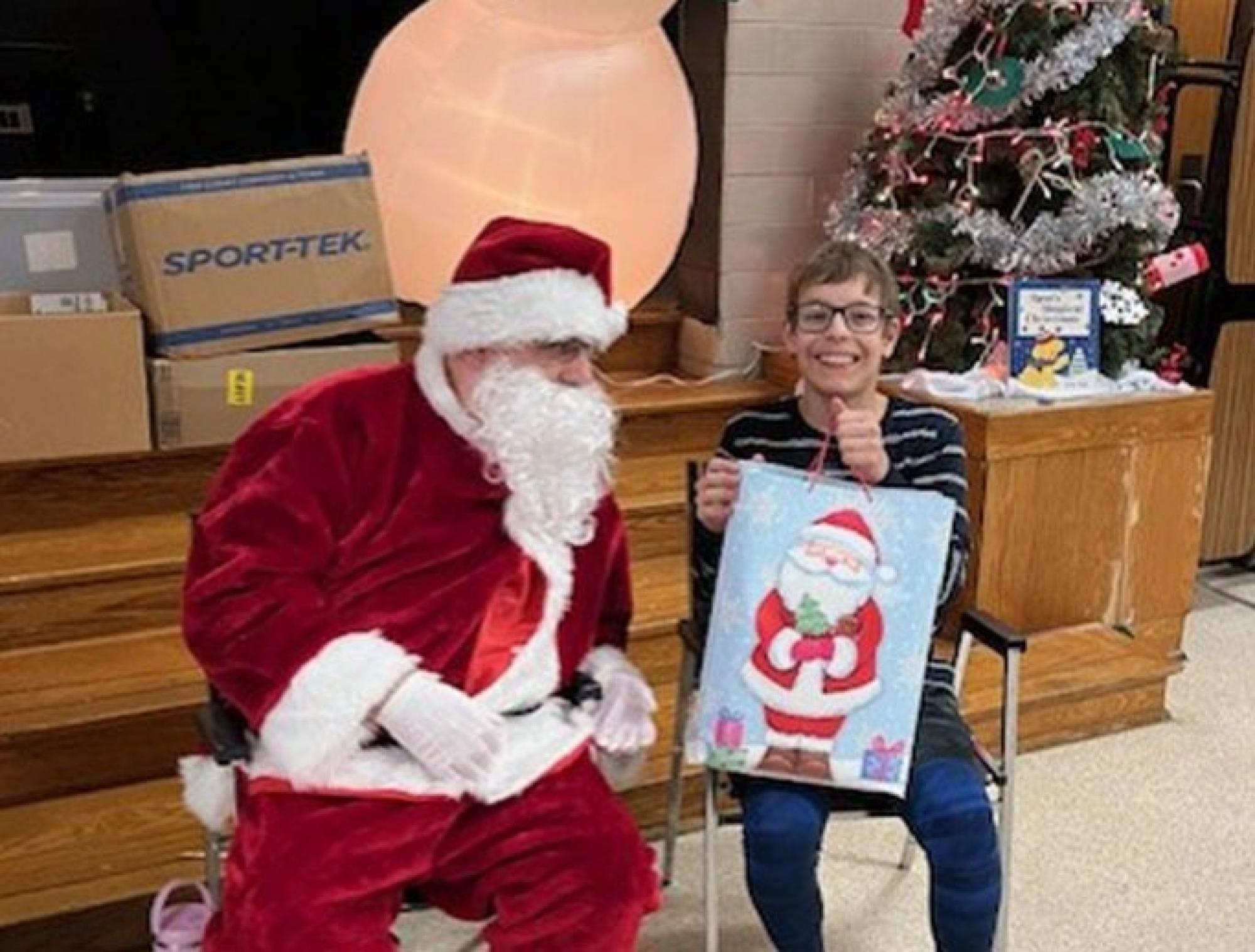 Santa Visits Hampton Township Education Center