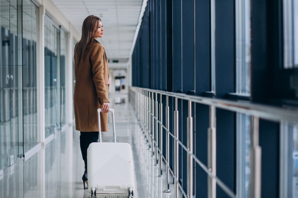 Woman Traveling To Memphis International Airport To View Real Estate