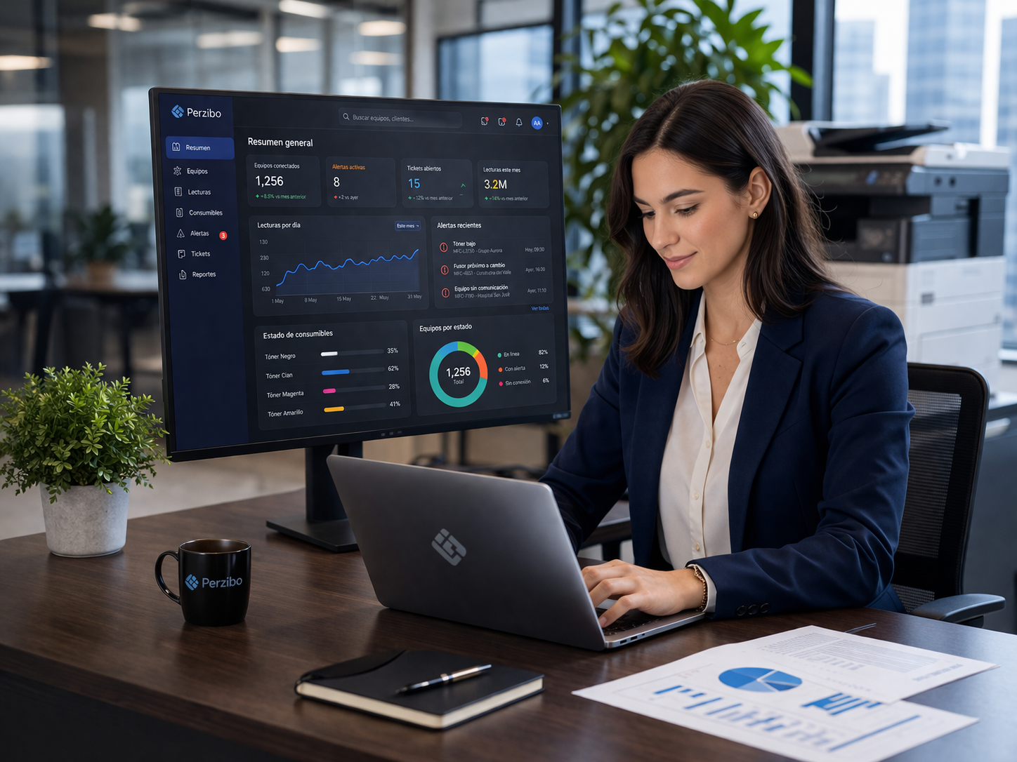 Operations team using the Perzibo dashboard