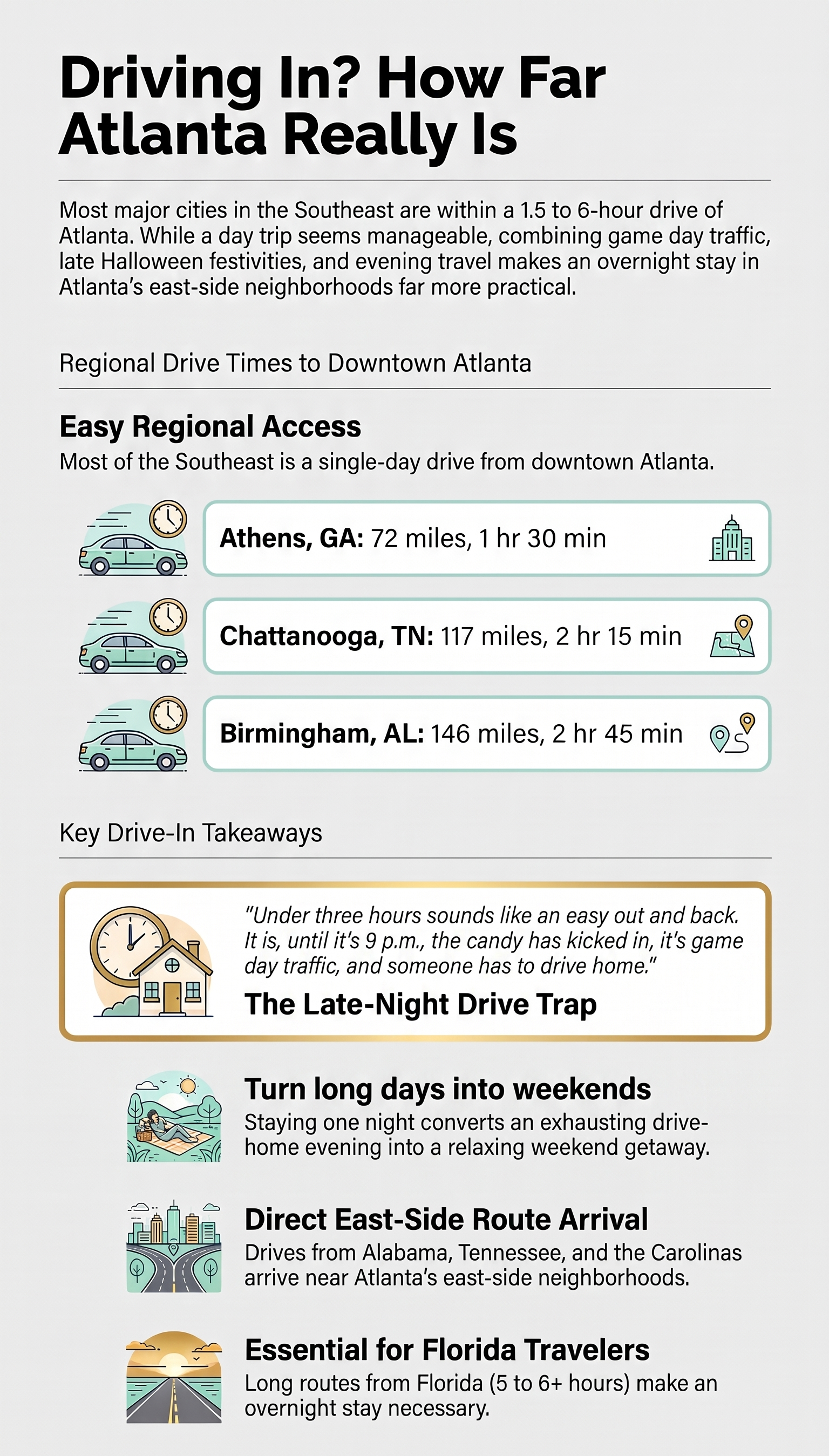 Infographic: Driving in? How far Atlanta really is