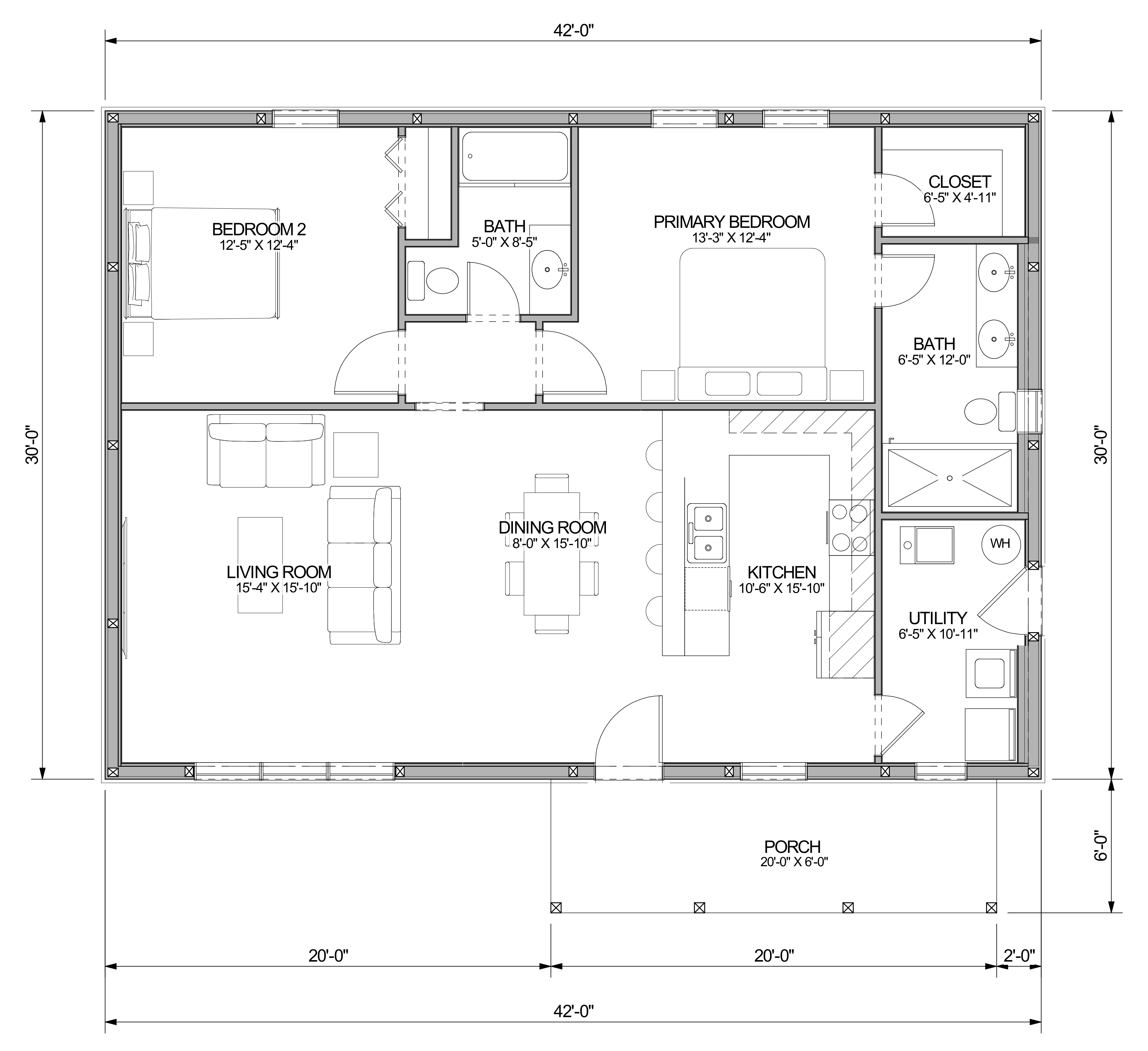 M0031 Rustic Retreat I Floorplan