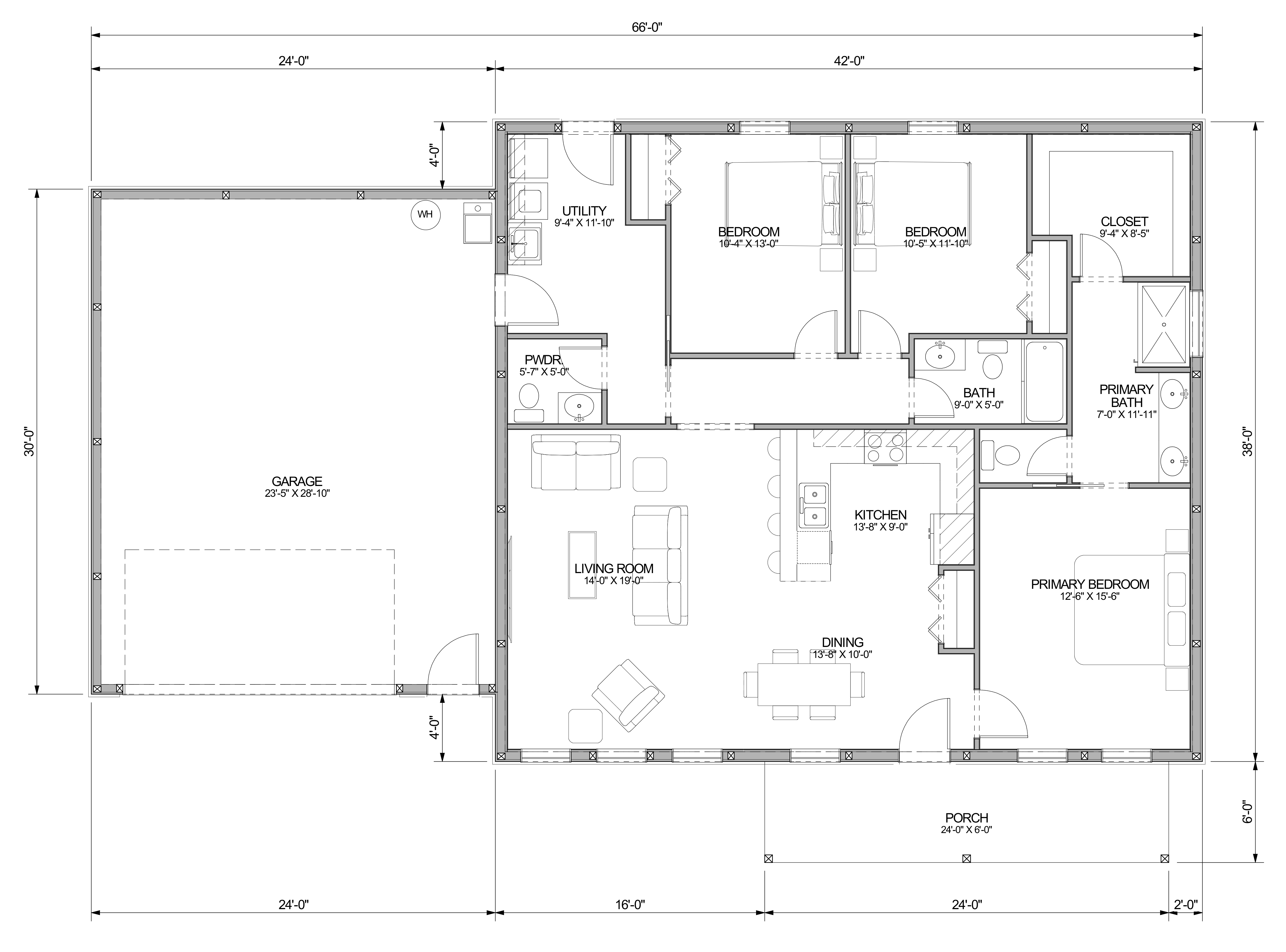 M0032 Rustic Retreat II Floorplan