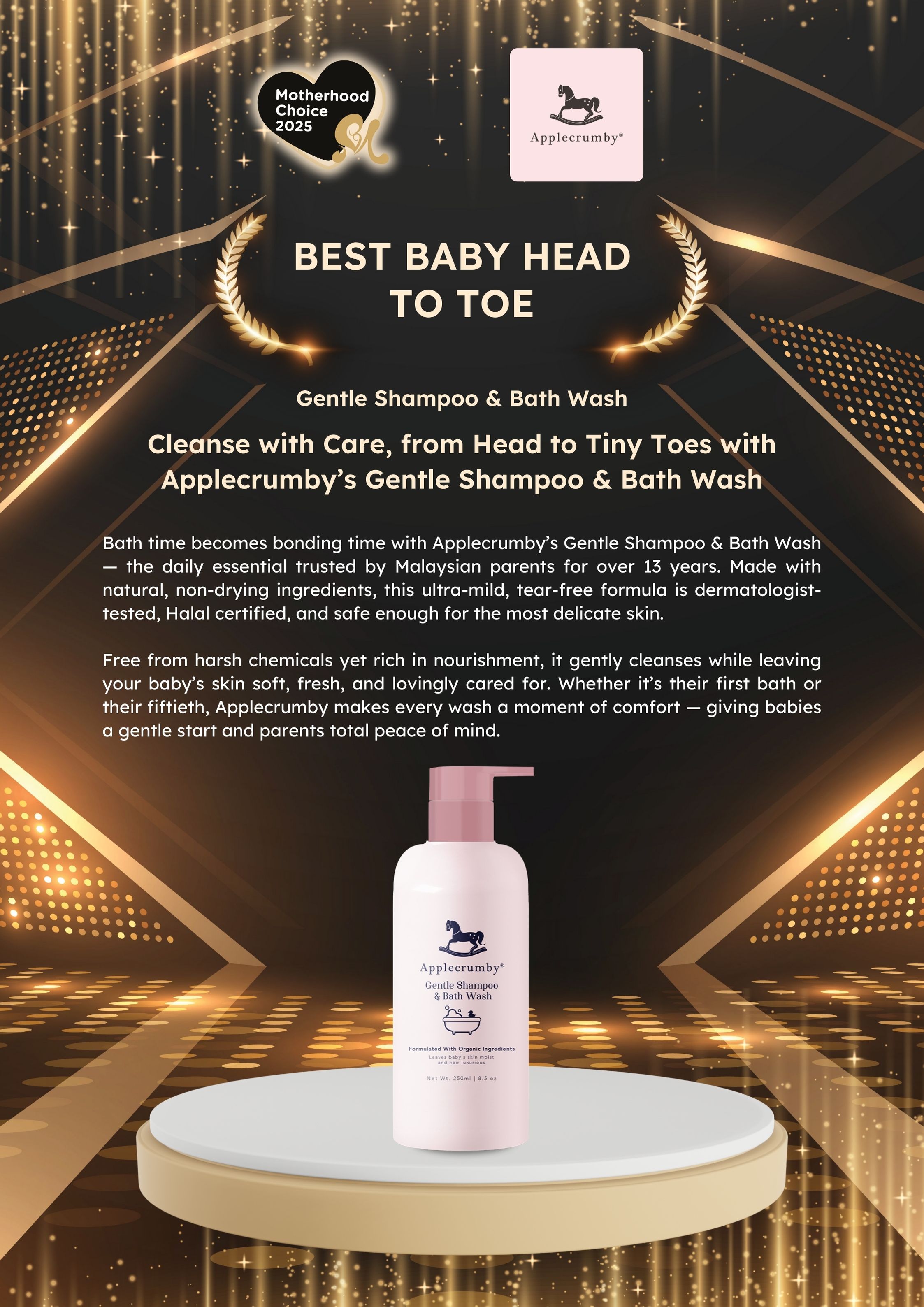 Applecrumby Gentle Shampoo & Bath Wash