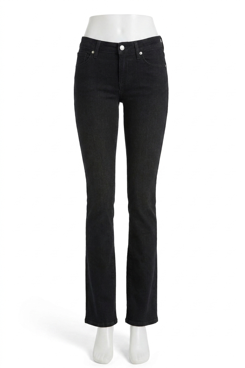 Dear John Denim Jaxtyn Mid Rise Velvet Coated Jeans Black