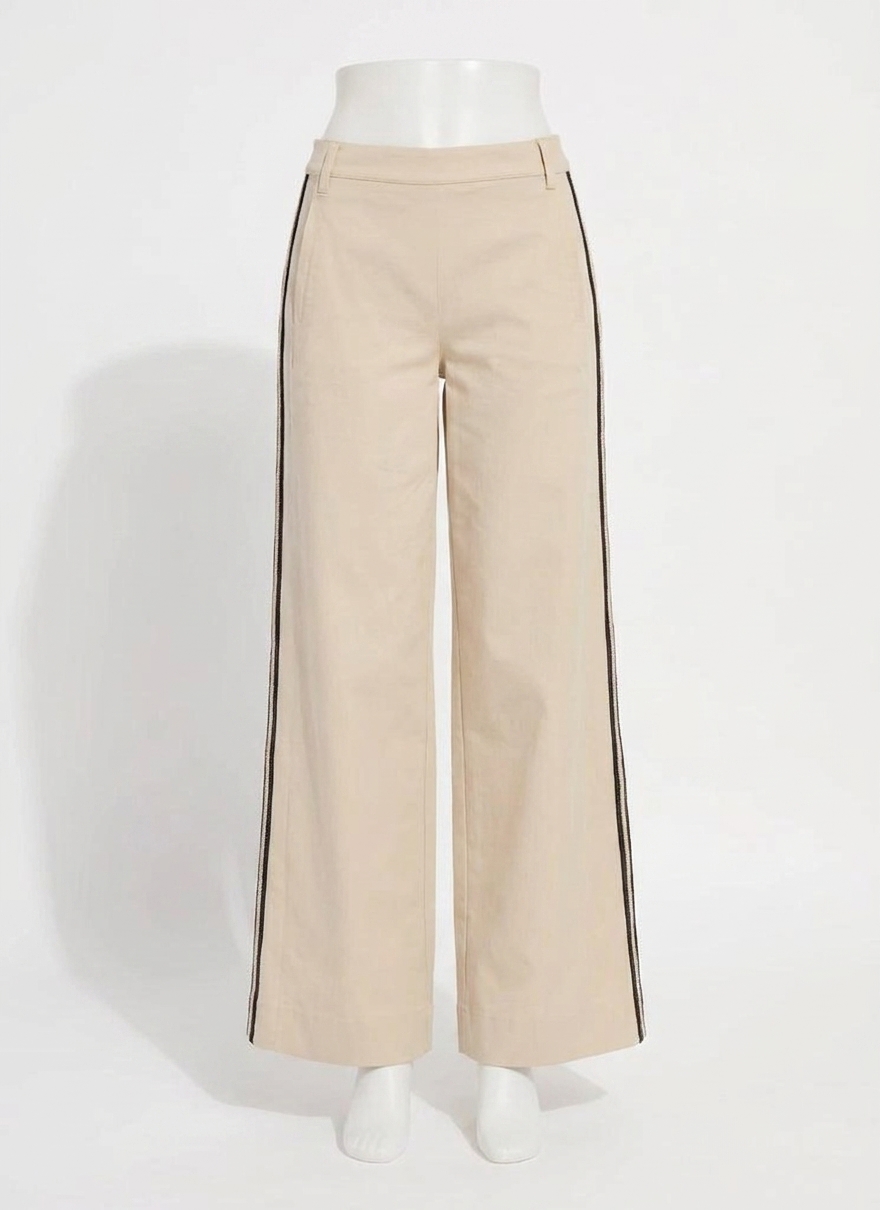 Lysse Brinne Side Stripe Trouser Crust Khaki