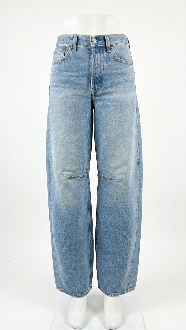 Pistola Sydney High Rise Bowed Wide Jeans Hazy