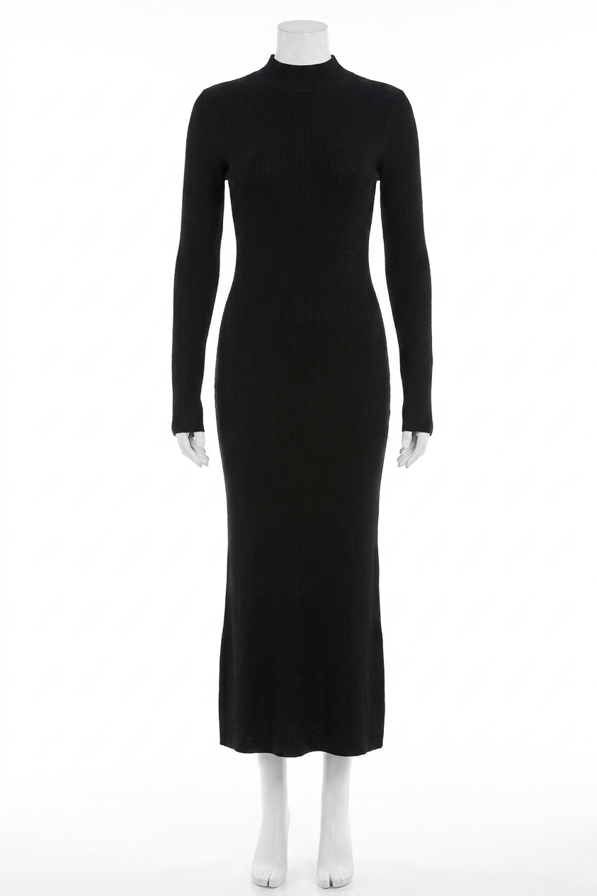 Z Supply Aden Mesh Sweater Dress Black