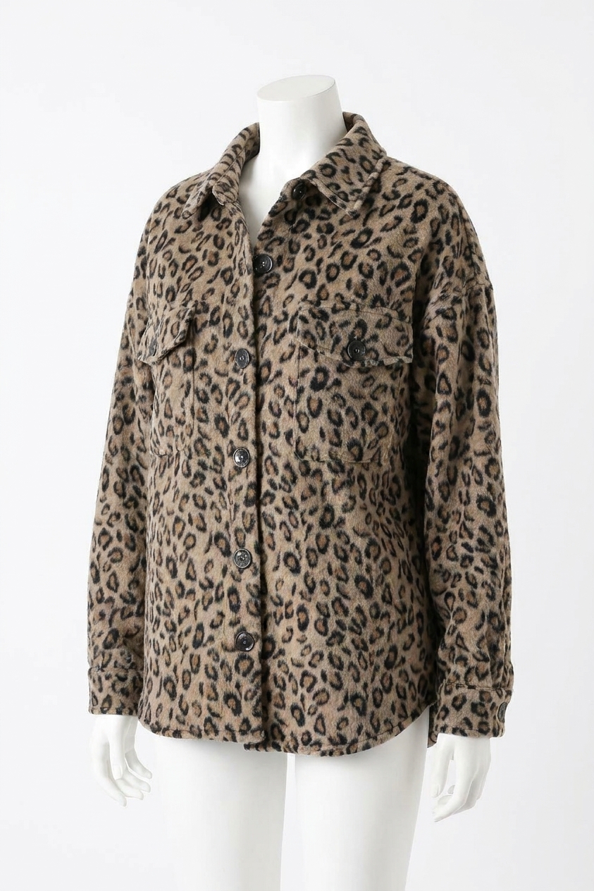 Jodifl Leopard Print Jacket Animal Brown