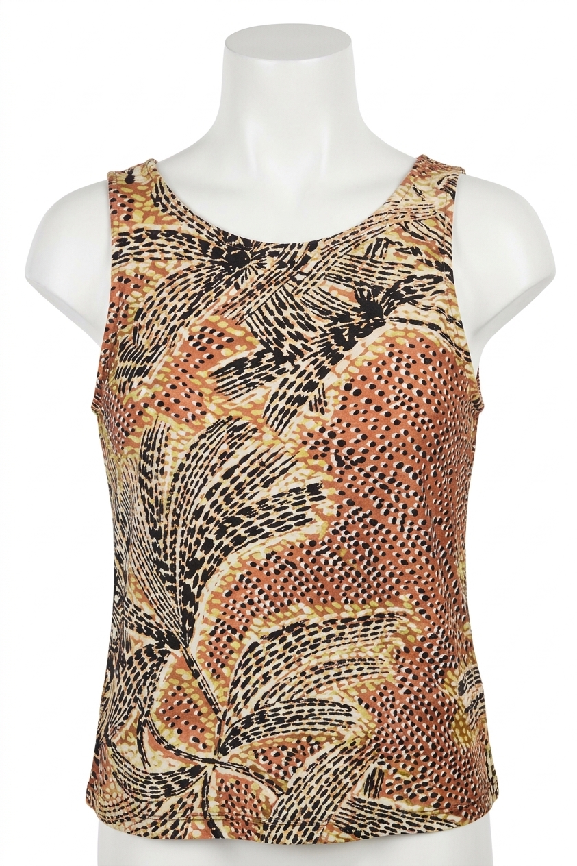 Nic + Zoe Dotty Palms Tank Neutral Multi