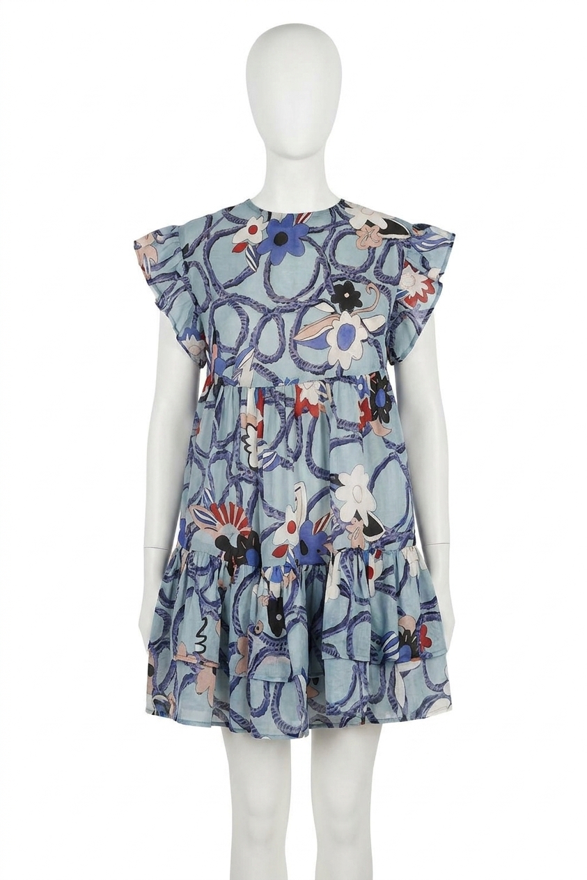 Celia B Egeo Floral Graphic Mini Dress Multi