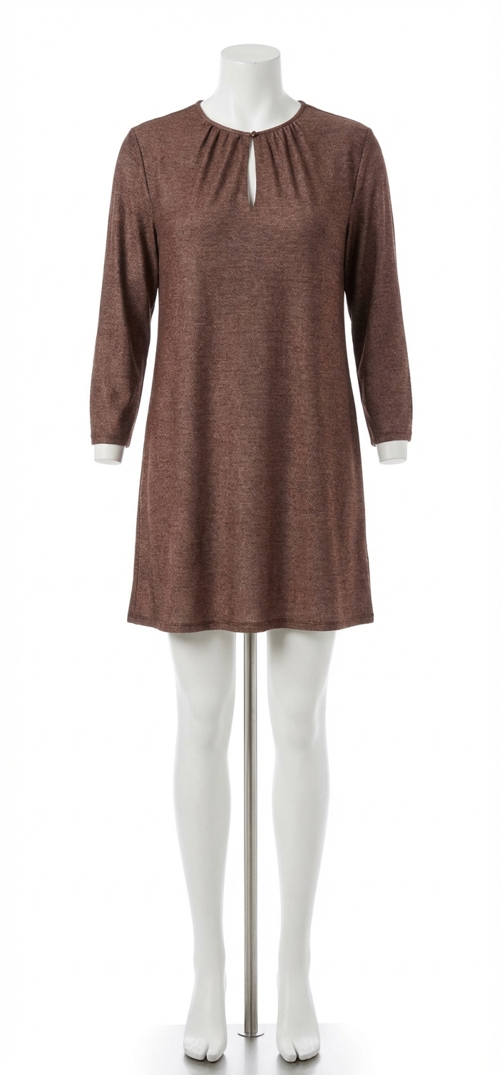 Johnny Was Milagros Wide Sleeve Mini Dress Bronze Metallic