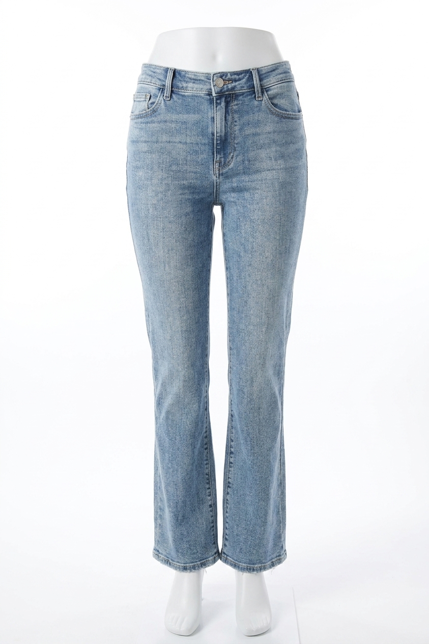 Judy Blue Sabrina Mid Rise Vintage Wash Boot Cut Jeans Blue