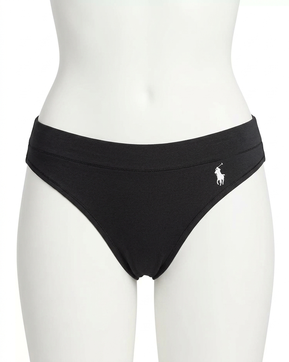 Polo Ralph Lauren Club Cotton Thong Underwear Onyx
