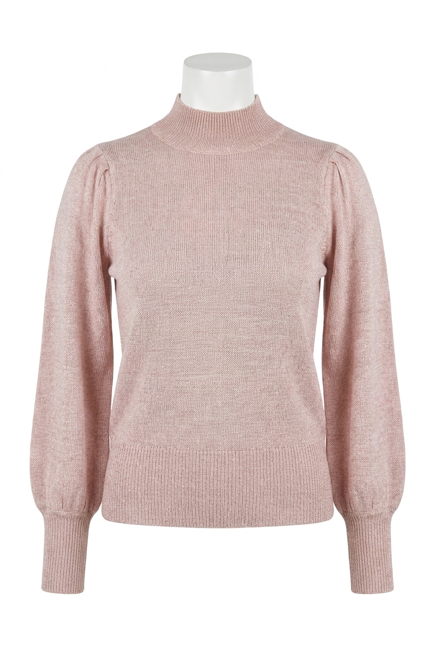 Love Token Evelyn Mockneck Sweater Rose Gold