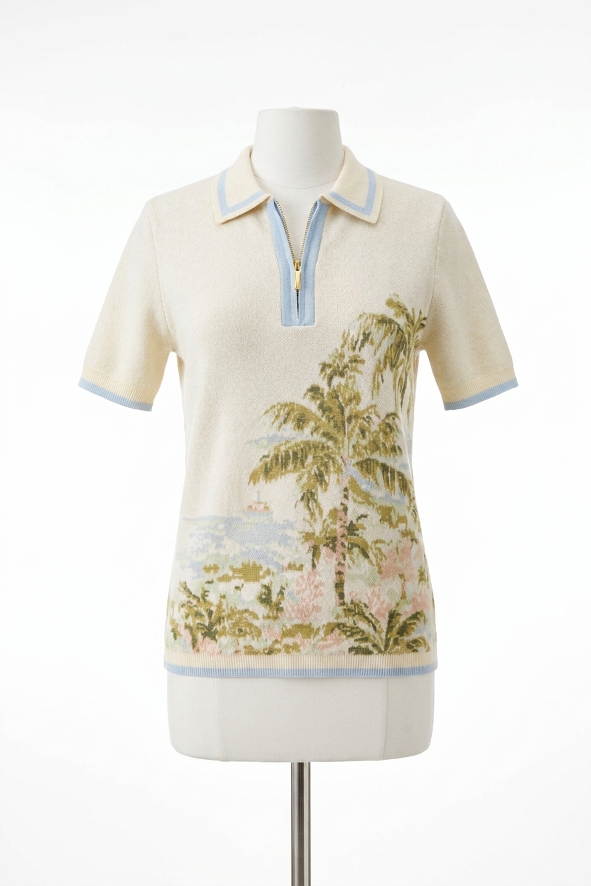 Spartina 449 Odessa Knit Polo Top Overboard Coastal Dreams