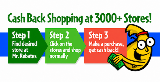 How Mr. Rebates Works - Cash Back Shopping at 3000+ Stores