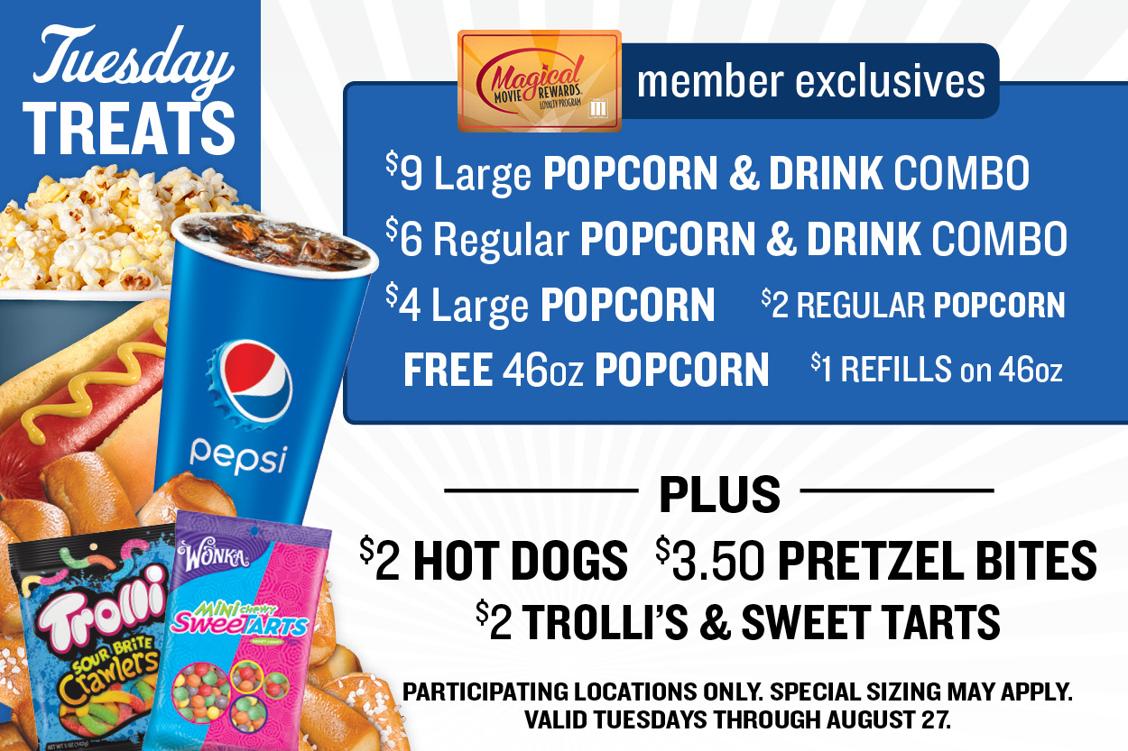 5 Tuesdays at Marcus Theatres Value Pricing