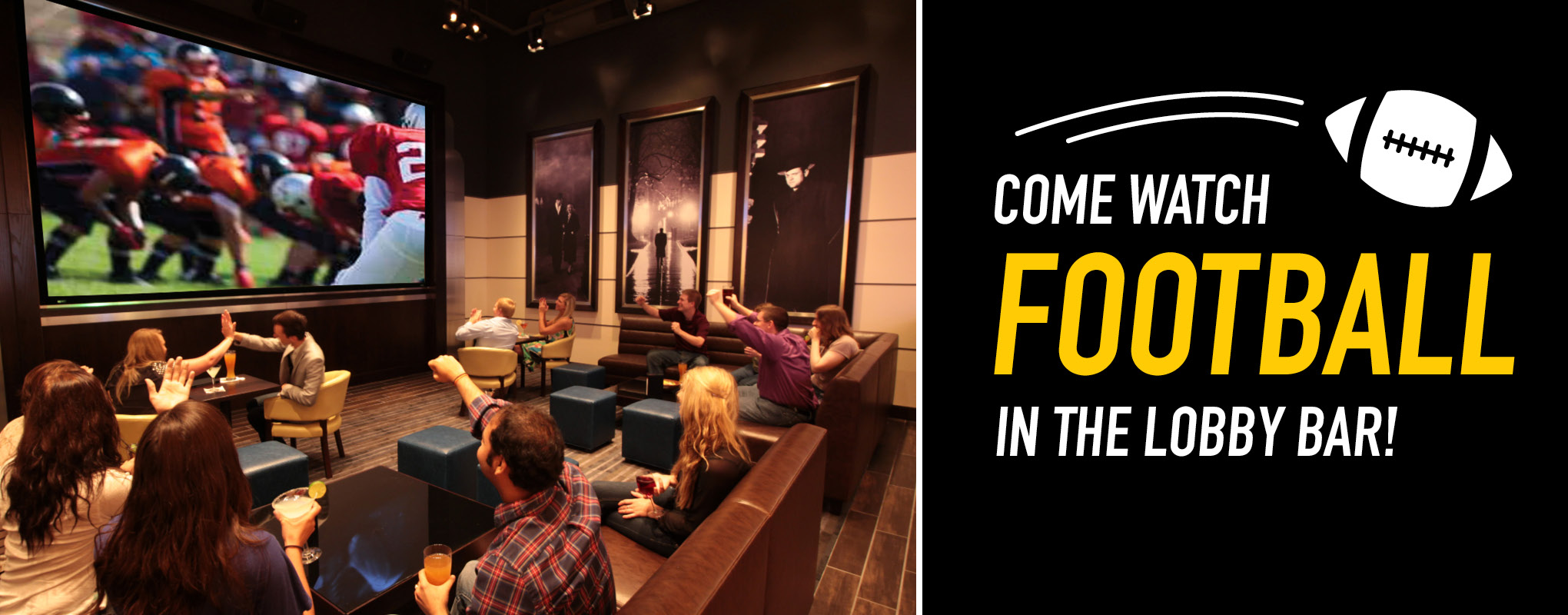 Football at the Lobby Sports Bar Burger