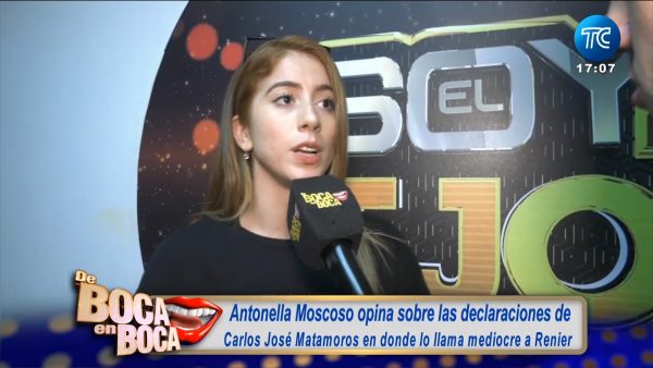 Antonella Moscoso sale en defensa de Renier tras declaraciones de Carlos J. Matamoros