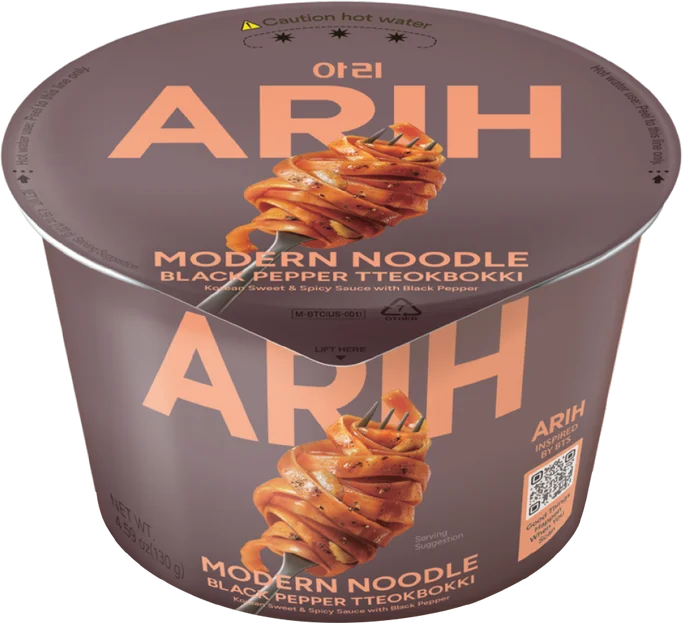 ARIH Modern Noodles, Black Pepper Tteokbokki, Bowl