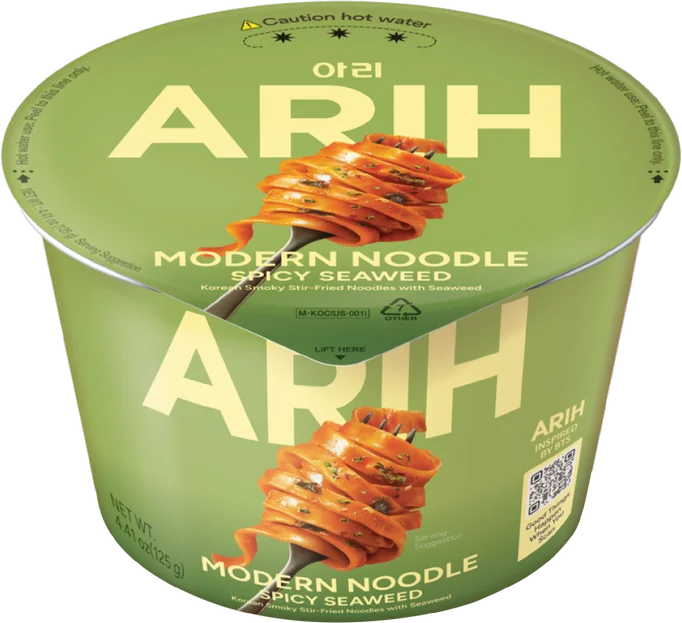 ARIH Modern Noodles, Spicy Seaweed, Bowl